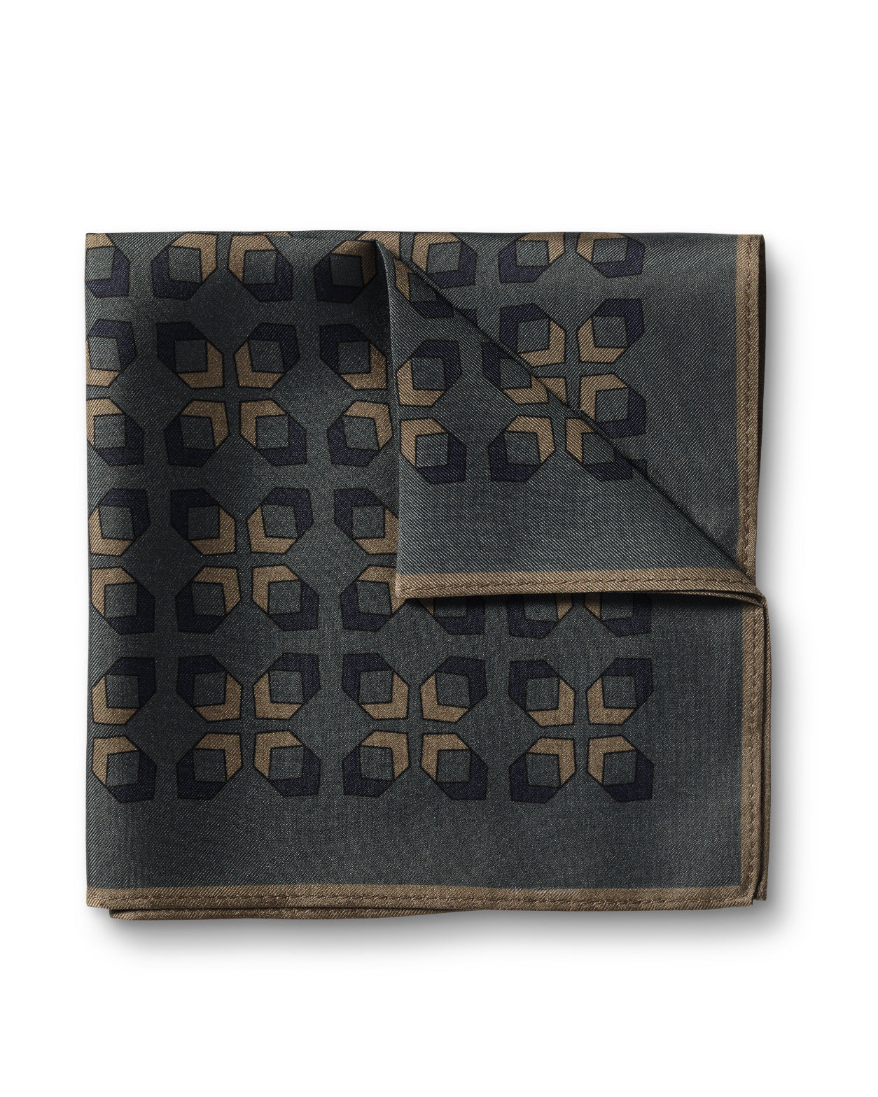 Green Large Geo Print Silk Pocket Square Charles Tyrwhitt Pakistan