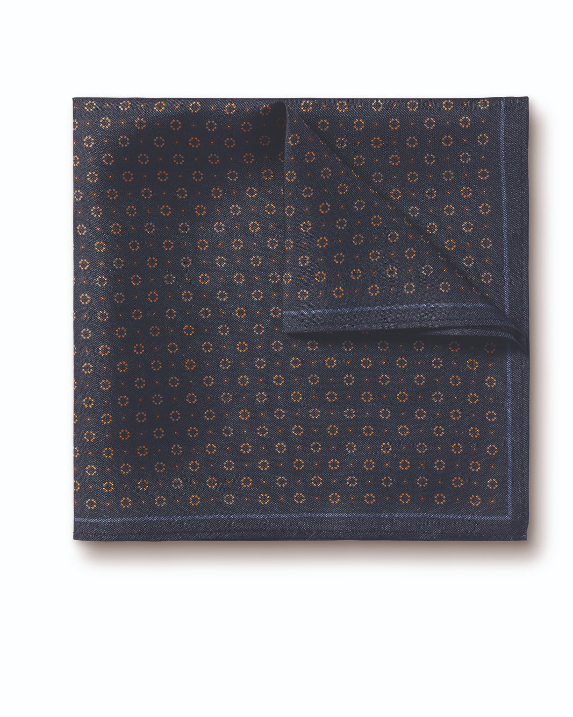 Navy Geo Print Silk Pocket Square Charles Tyrwhitt Pakistan