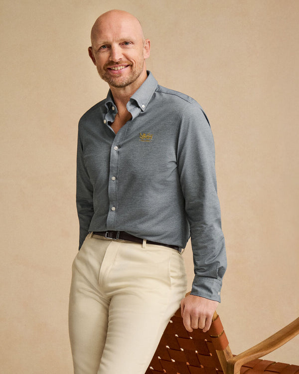 Flint Grey The Lions (Tm) Four-Way Stretch Button Down Jersey Shirt