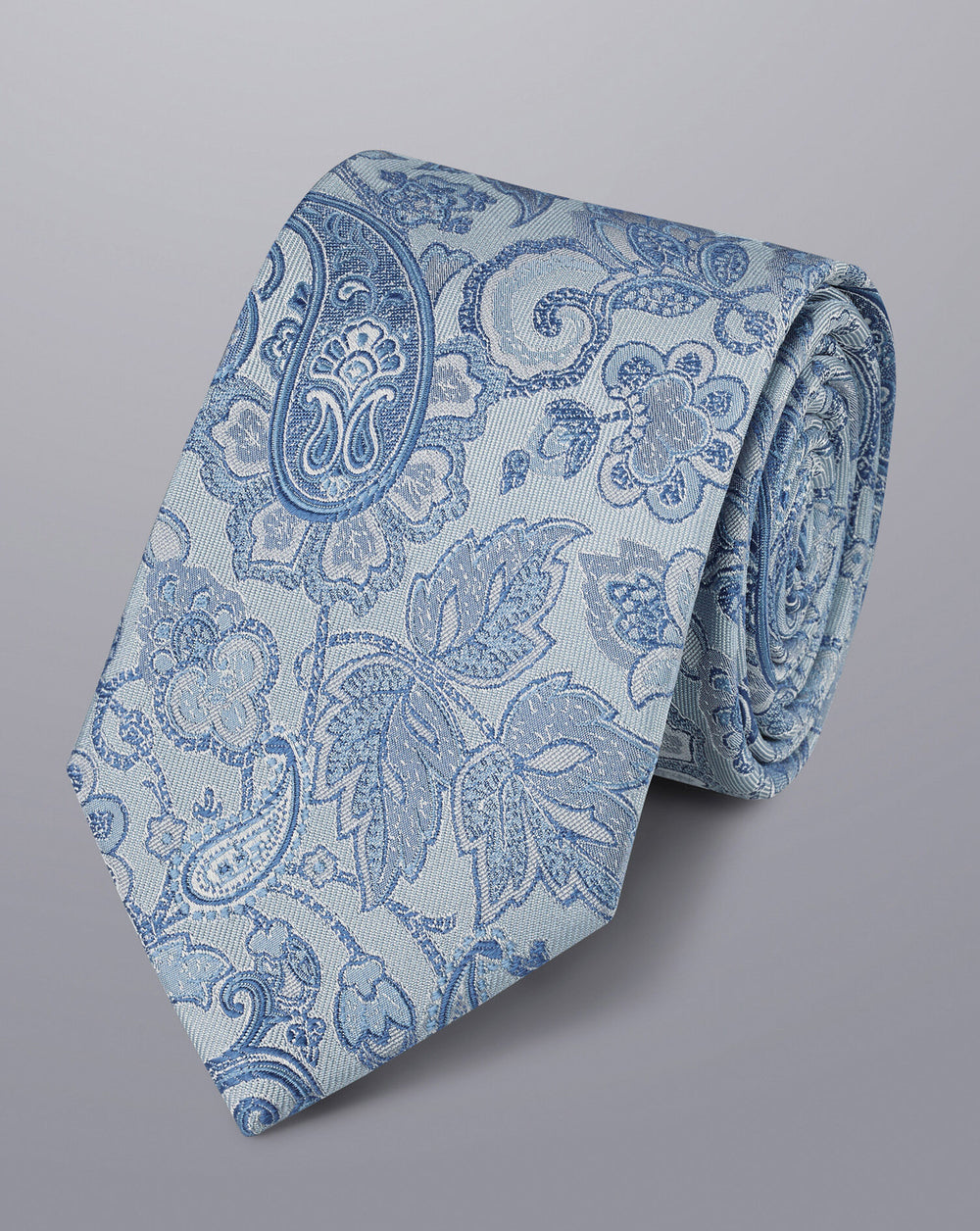 Light Blue Osterley Bees Silk Tie