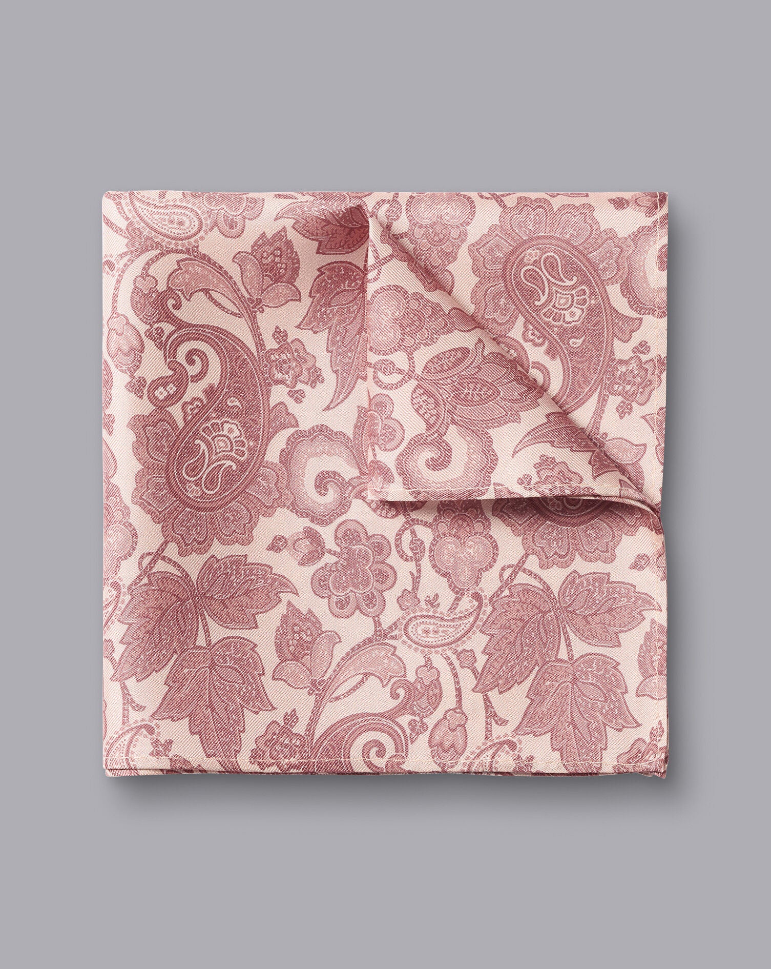 Light Pink Paisley Silk Pocket Square Charles Tyrwhitt Pakistan
