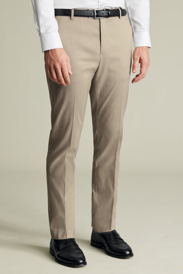 Limestone Slim Fit Smart Texture Trousers