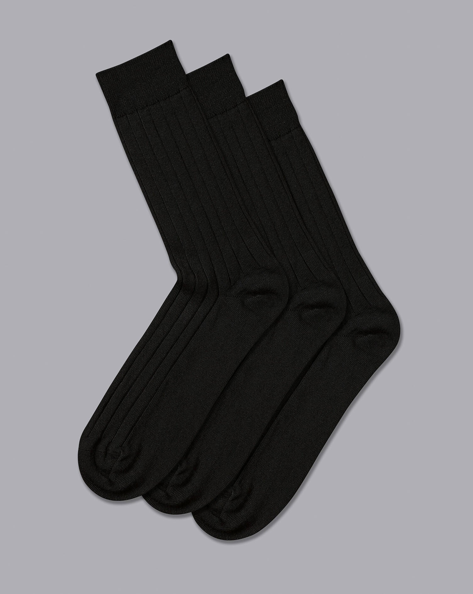 Black Merino Wool 3 Pack Socks Charles Tyrwhitt Pakistan