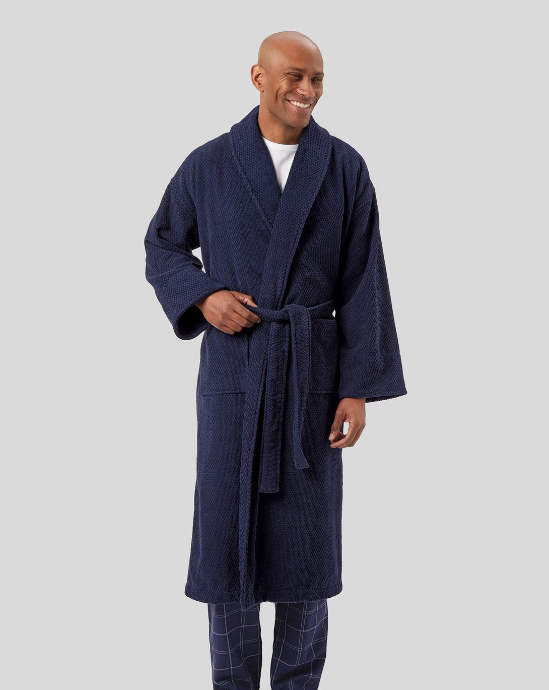 French Blue Waffle Bath Robe – Charles Tyrwhitt Pakistan